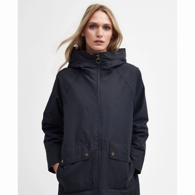 Weekend Flash Offer Barbour Heron Ladies Waterproof Jacket - Dark Navy