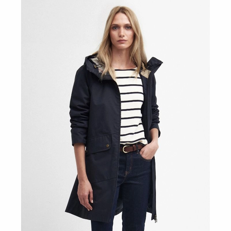 Barbour Heron Ladies Waterproof Jacket - Dark Navy Dont Wait Save Today