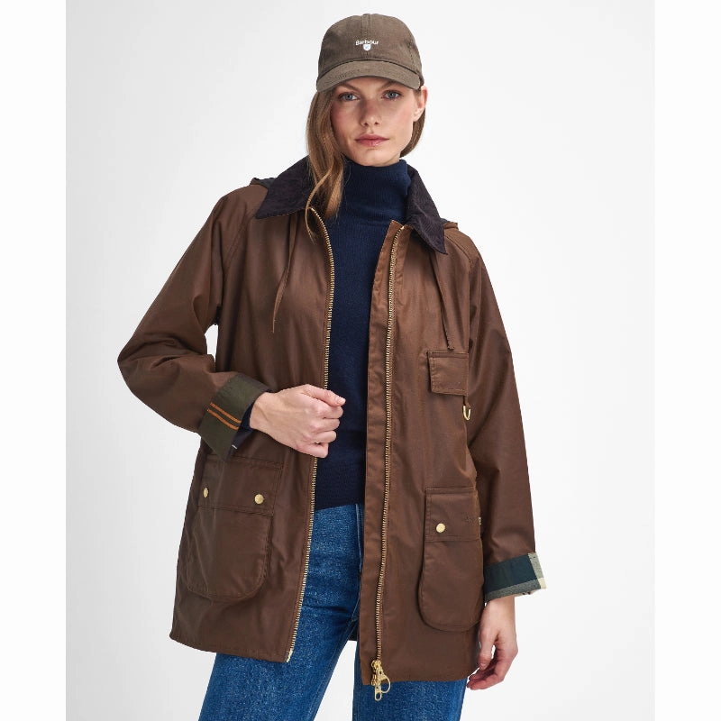 Shop Grab Savings Barbour Highclere Ladies Wax Jacket - Bark/Muted