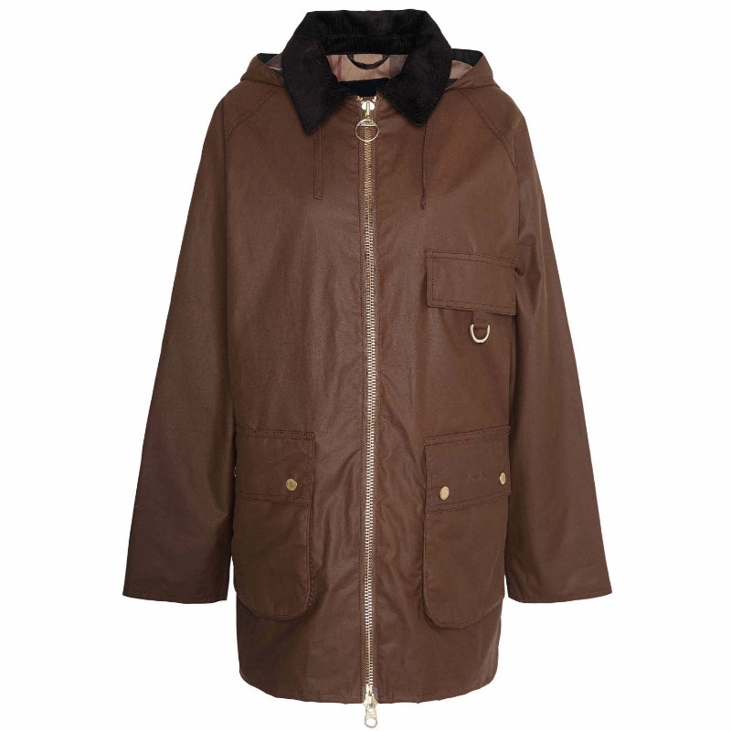 Weekend Specials Surprise Discount Today Barbour Highclere Ladies Wax Jacket - Bark/Muted