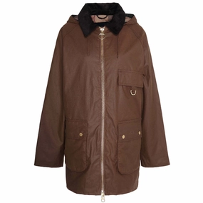 Weekend Specials Surprise Discount Today Barbour Highclere Ladies Wax Jacket - Bark/Muted