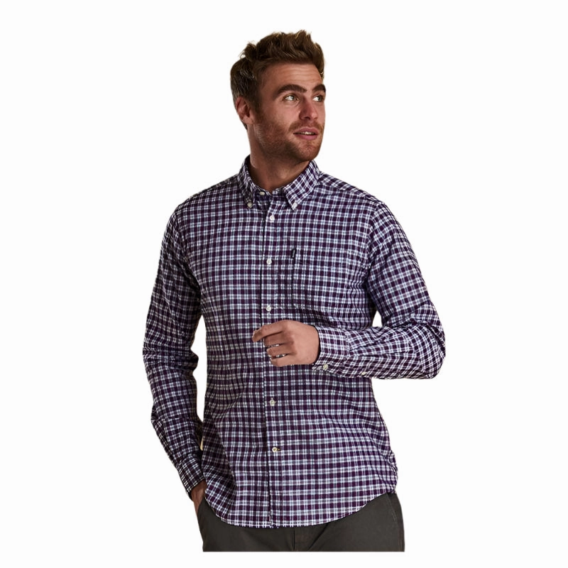 Special Price Today Barbour Highland 1 Tailored Fit Mens Shirt - White