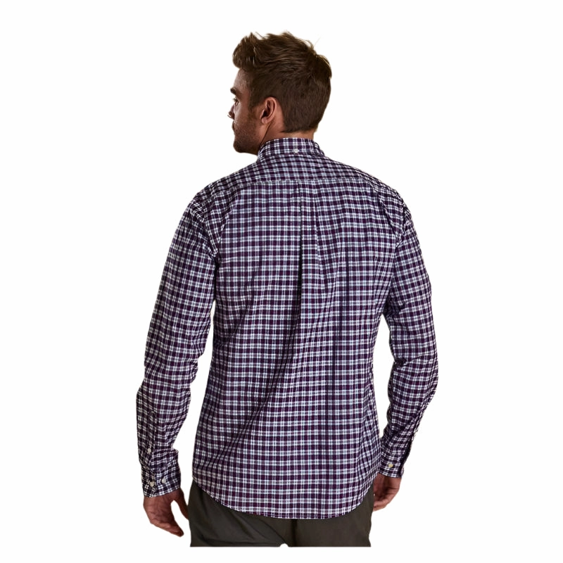 Barbour Highland 1 Tailored Fit Mens Shirt - White Big Savings Today Clearance Alert Now