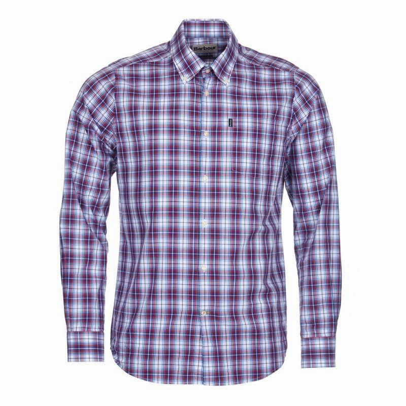 Barbour Highland 3 Tailored Fit Mens Shirt - Red MustHave Gift Ideas Exclusive Holiday Deal