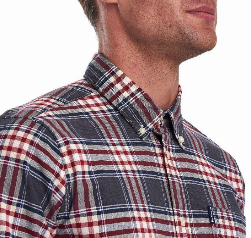 Instant Savings Inside Limited Stock Alert Barbour Highland Check 11 Tailored Mens Shirt - Grey Marl