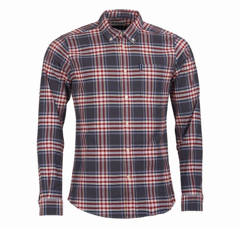 Barbour Highland Check 11 Tailored Mens Shirt - Grey Marl Flash Deal Alert