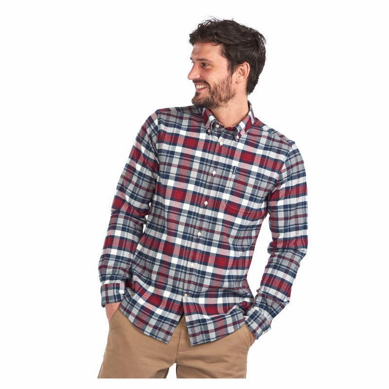 Online Exclusive Savings Barbour Highland Check 31 Mens Tailored Shirt - Rich Red