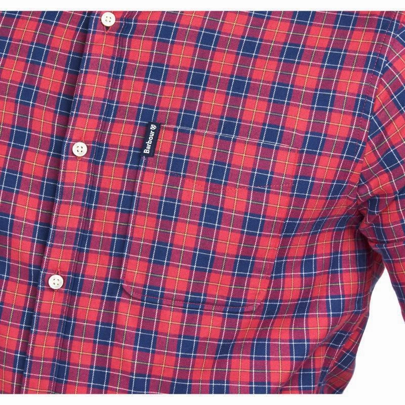 Barbour Highland Check 35 Mens Tailored Shirt - Red Mega Discount Event