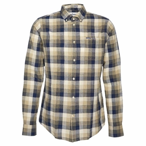 Flash Pick Today Barbour Hillroad Tailored Mens Shirt - Olive