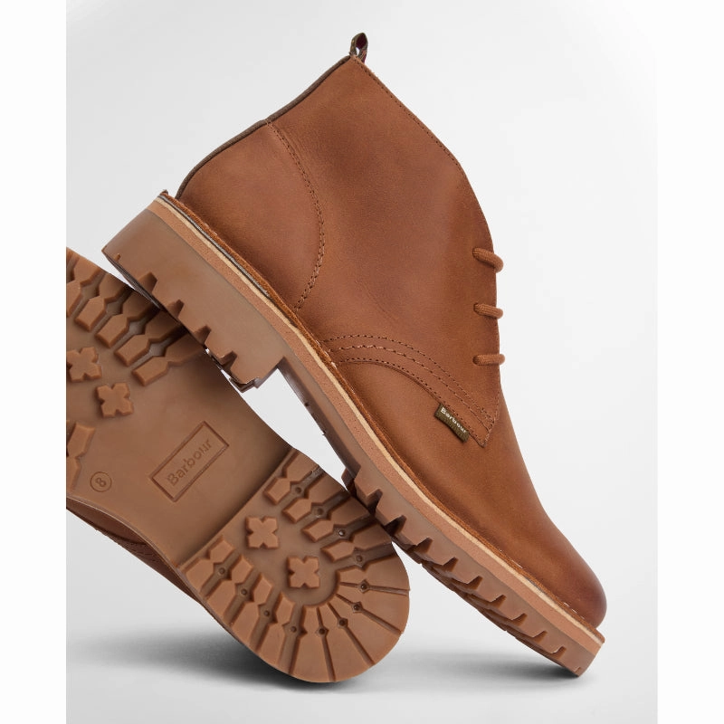 Barbour Hobart Mens Chukka Boot - Cognac Sweet Deal Inside Shop Save Big