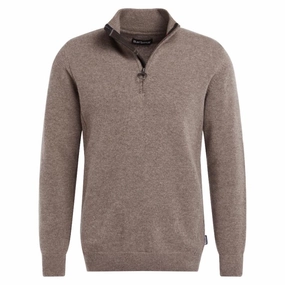 Hot Clearance Now Price Slash Today Barbour Holden Half Zip Knitted Mens Jumper - Military Marl