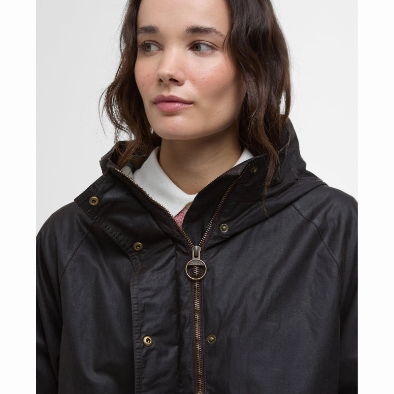 Barbour Hollies Ladies Wax Jacket - Rustic/Ancient Tartan Hot Savings Alert