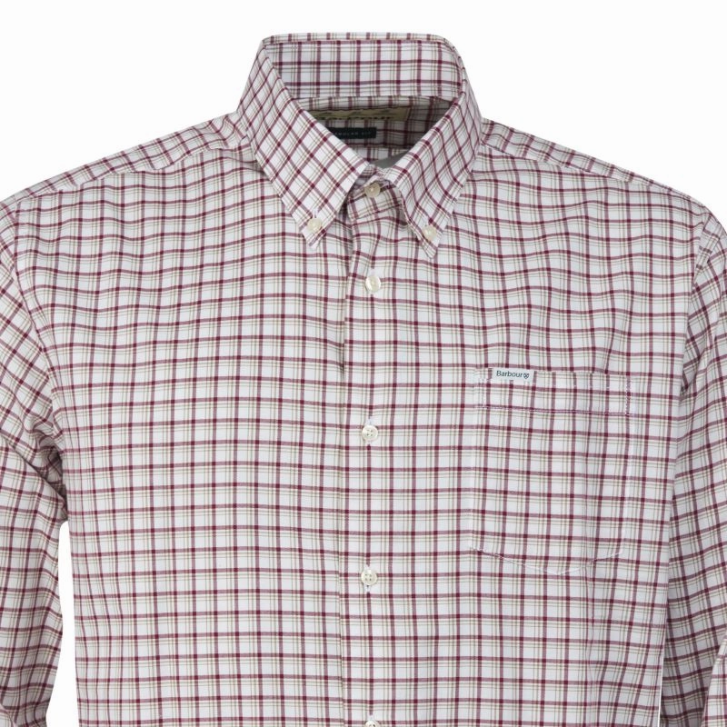 Clearance Sale Barbour Hollow Mens Shirt - Red