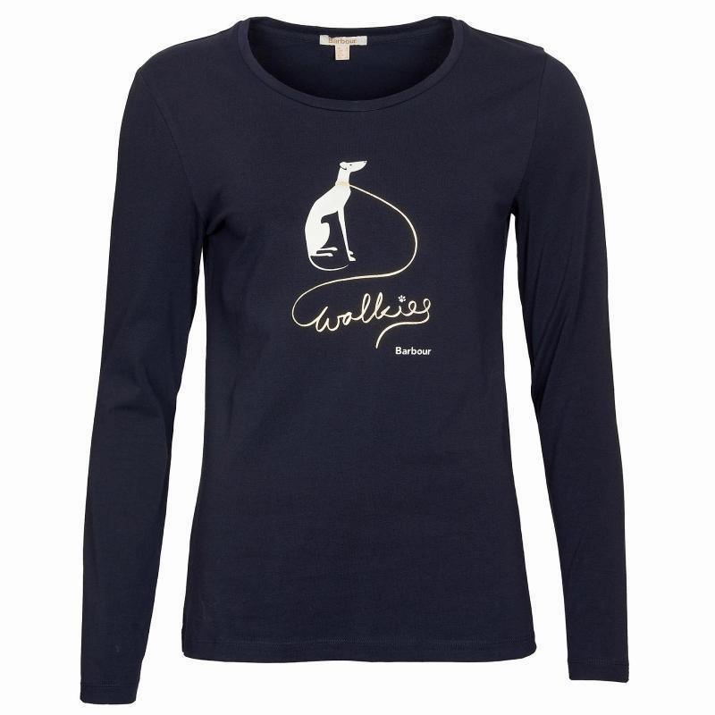 Barbour Homeswood Ladies Long Sleeve Tee - Navy Clearance Steal Today Todays Mega Savings
