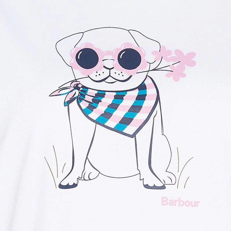 Barbour Honeywell Ladies T-Shirt - White Shop Now Save