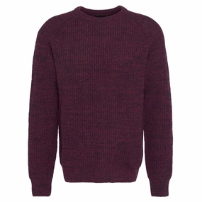 Grab the Deal Now Flash Sale Alert Barbour Horseford Lambswool Crew Neck Mens Jumper - Port