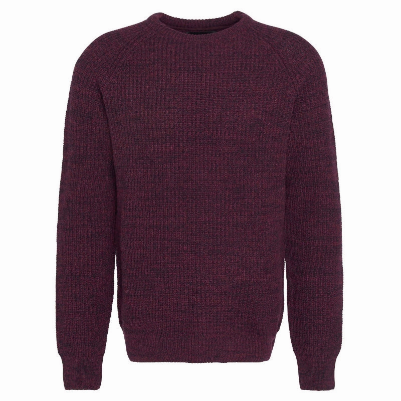 Grab the Deal Now Flash Sale Alert Barbour Horseford Lambswool Crew Neck Mens Jumper - Port