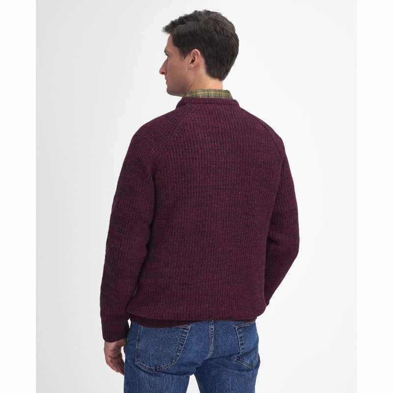 Limited Edition Offer Last Chance Offer Barbour Horseford Lambswool Crew Neck Mens Jumper - Port