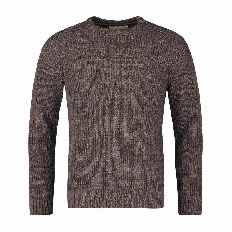 Limited Time Offer Barbour Horseford Lambswool Crew Neck Mens Jumper - Sandstone