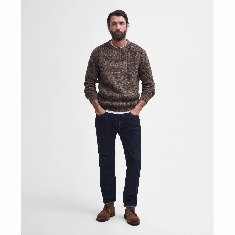Barbour Horseford Lambswool Crew Neck Mens Jumper - Sandstone Today Only Hot Pick Dont Wait Save Today