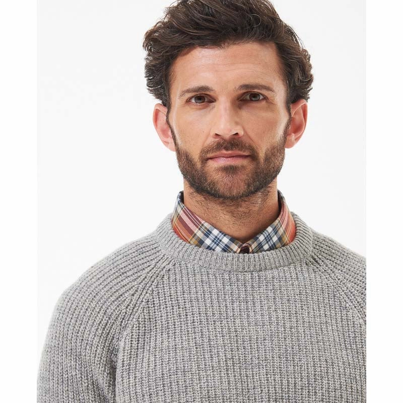 Barbour Horseford Lambswool Crew Neck Mens Jumper - Stone Dont Miss These Savings Save Today Only
