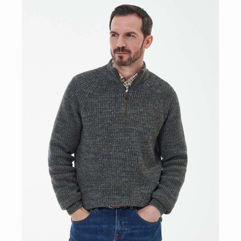 Barbour Horseford Lambswool Half Zip Mens Jumper - Olive Grab Your Deal Today