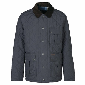 Barbour Horsley Mens Quilt Jacket - Navy/River Birch Tartan Deal of the Day Instant Hot Deal