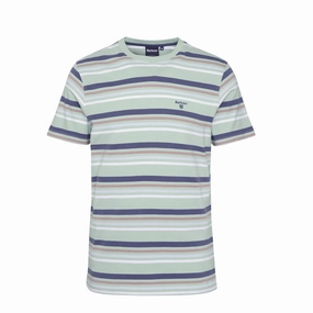 Todays Best Deal Hot Offer Ending Soon Barbour Houstead Stripe Tailored Fit T-Shirt Pale Apple