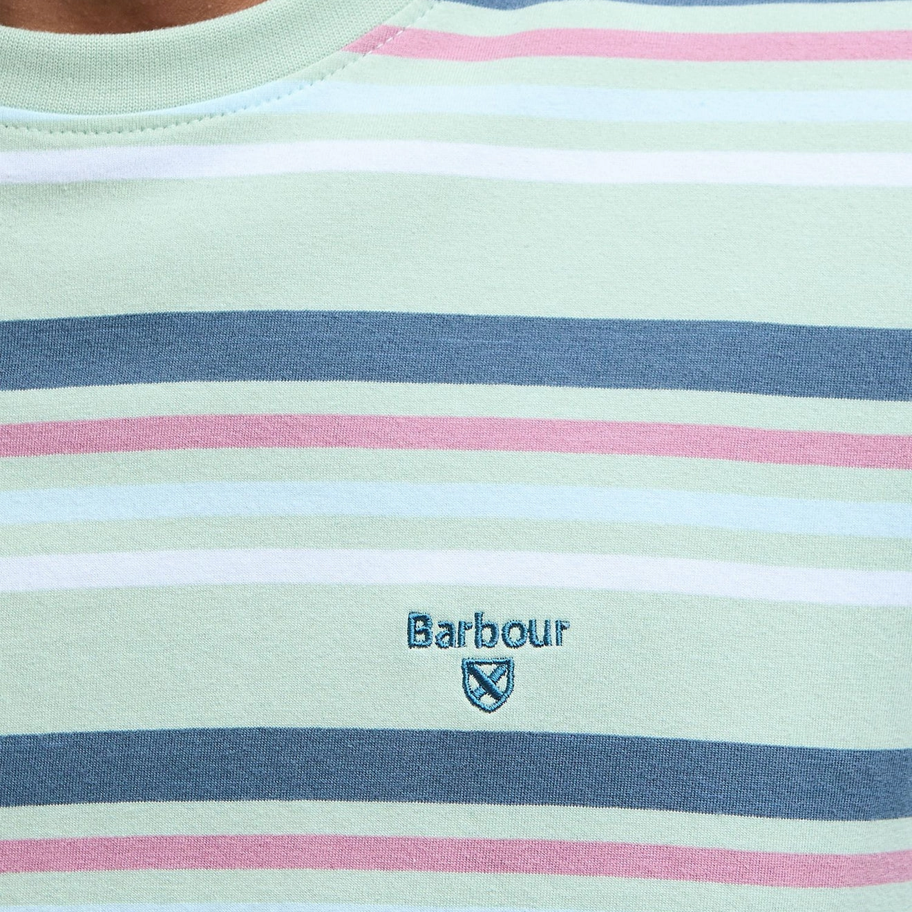 Hot Pick of the Day Exclusive Hot Pick Barbour Houstead Stripe Tailored Fit T-Shirt Pale Apple