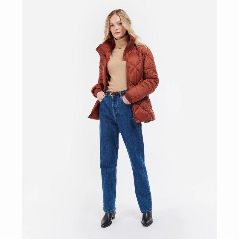 Barbour Hoxa Ladies Quilted Jacket - Maple/Dress Grab the Deal Now Daily Special Offer