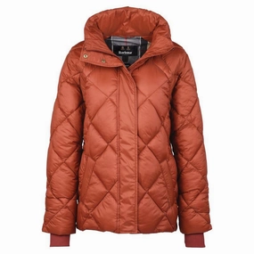 Steal the Deal Now Shop Save Today Barbour Hoxa Ladies Quilted Jacket - Maple/Dress