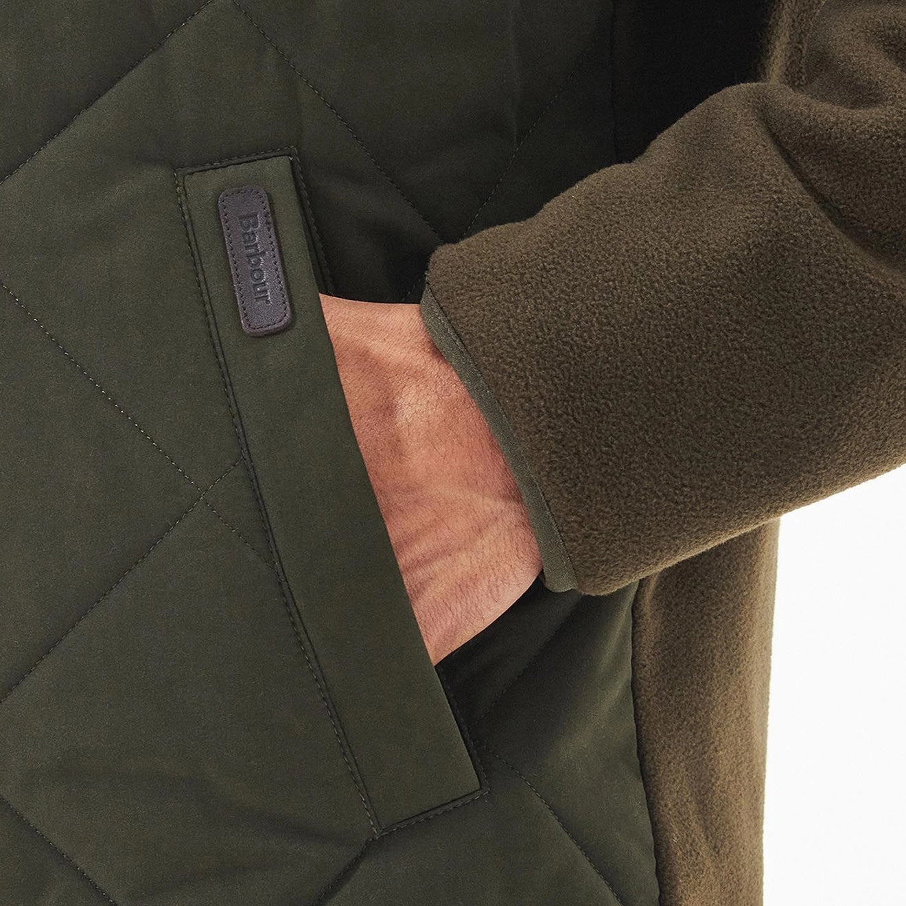 Barbour Hybrid Fleece Jacket Olive Shop Today Save Best Price Online