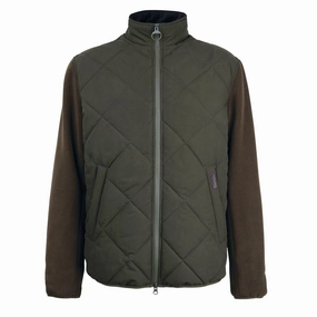 Grab It Before Gone Sweet Deal Today Barbour Hybrid Fleece Jacket Olive