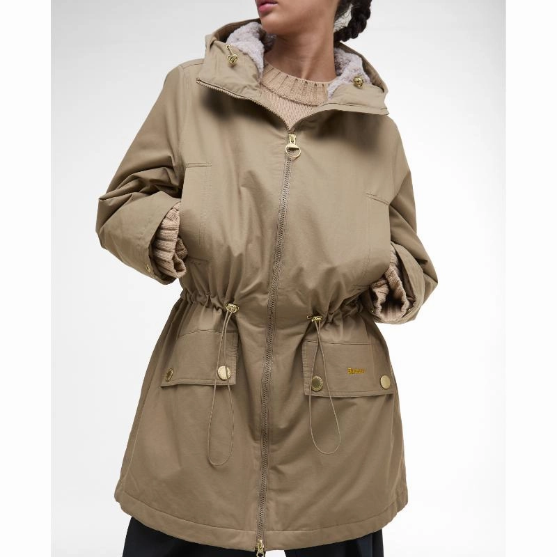 Barbour Inola Ladies Showerproof Jacket - Military Brown/Ancient Shop Grab Now
