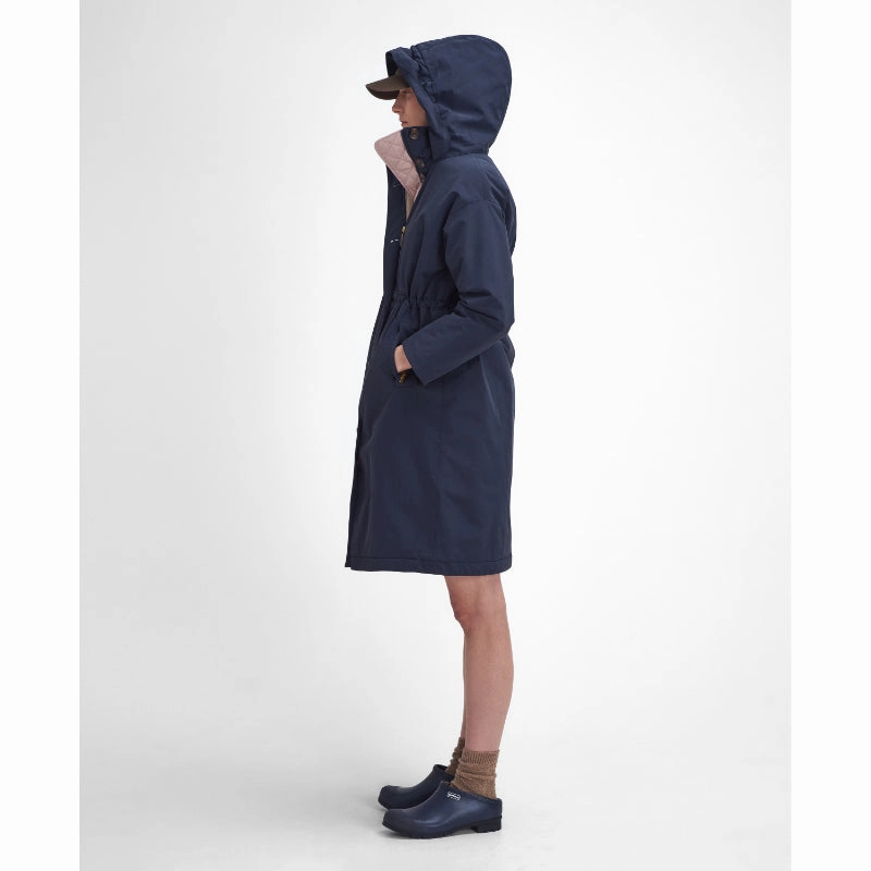 Sweet Deal Today Perfect Gift Sale Barbour Iris Waterproof Ladies Jacket - Dark Navy/Light Sand/Military Brown