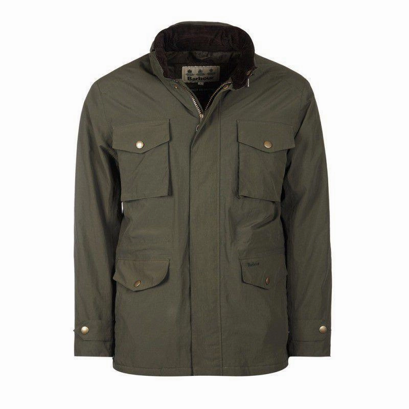 Clearance Event Alert Barbour Jersey Waterproof Mens Jacket - Olive