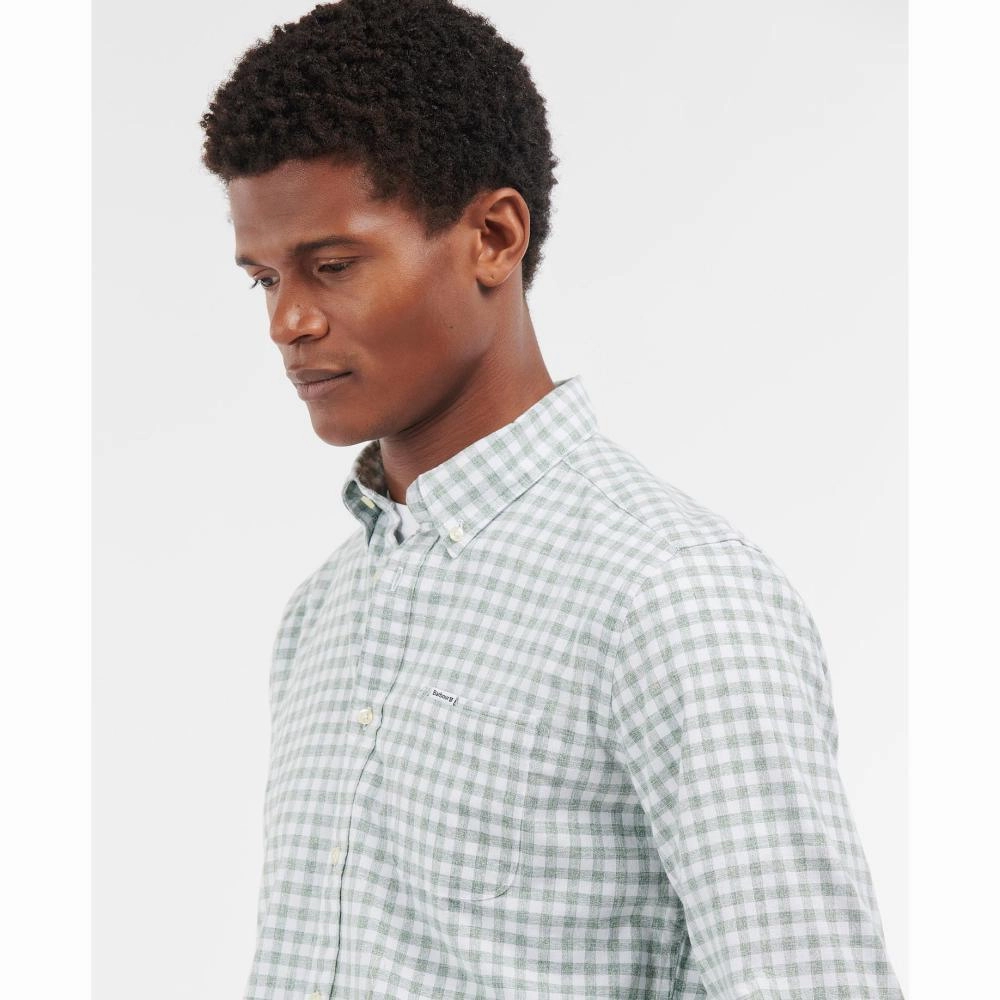 Barbour Kane Tailored Mens Shirt - Green MustHave Deals