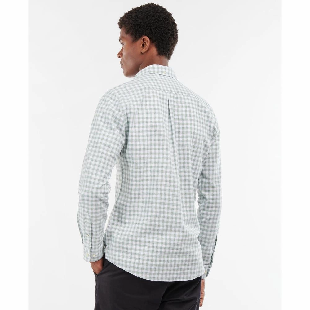 Barbour Kane Tailored Mens Shirt - Green Exclusive Online Offer Big Hot Sale