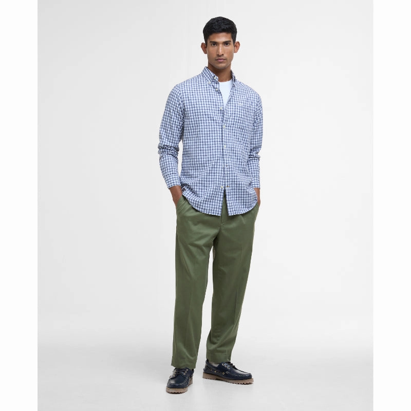 Today Only Hot Sale Sweet Deal Inside Barbour Kanehill Mens Tailored Fit Shirt - Navy