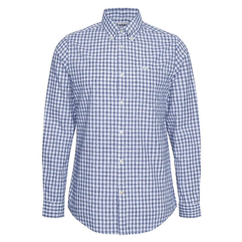 Barbour Kanehill Mens Tailored Fit Shirt - Navy Save Today Only Exclusive Online Offer