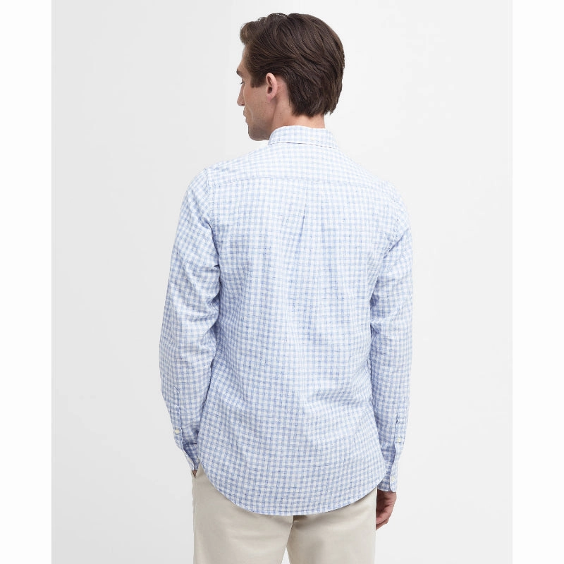 Grab Your Deal Today Limited Stock Deals Barbour Kanehill Mens Tailored Fit Shirt - Sky