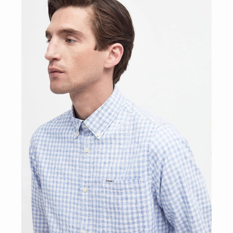 MustHave Items Barbour Kanehill Mens Tailored Fit Shirt - Sky