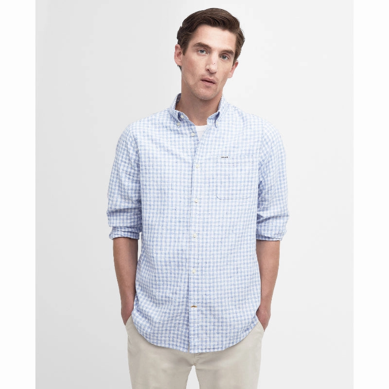MustHave Deals Online Exclusive Savings Barbour Kanehill Mens Tailored Fit Shirt - Sky
