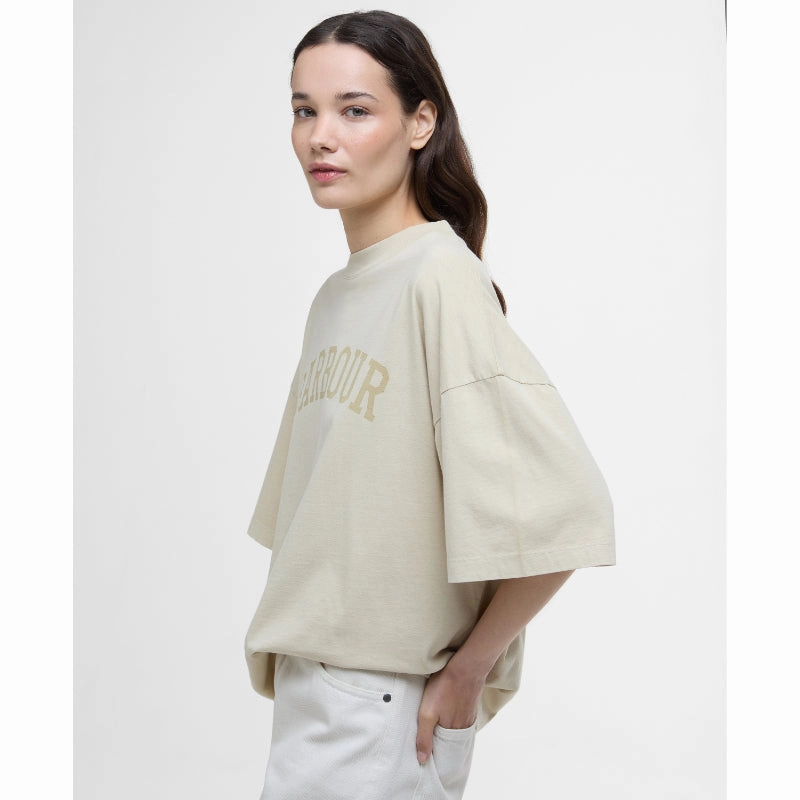 Barbour Katie Ladies T-Shirt - Salt Mega Sale Now