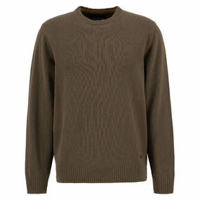 Dont Miss This Offer Barbour Kelson Mens Crew Neck Jumper - Olive
