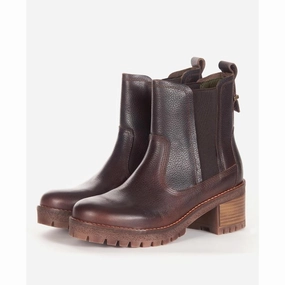 Mega Discount Today Barbour Kirk Ladies Heeled Chelsea Boot - Brown