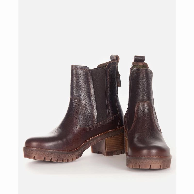 Barbour Kirk Ladies Heeled Chelsea Boot - Brown Todays Mega Savings