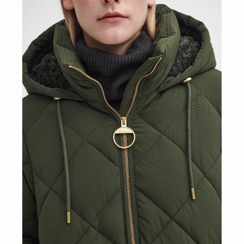 Barbour Kirkton Ladies Puffer Jacket - Olive/Ancient Daily Clearance Deal Daily Hot Deal