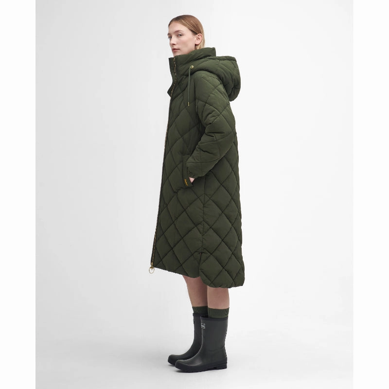 Barbour Kirkton Ladies Puffer Jacket - Olive/Ancient Trending Savings Now