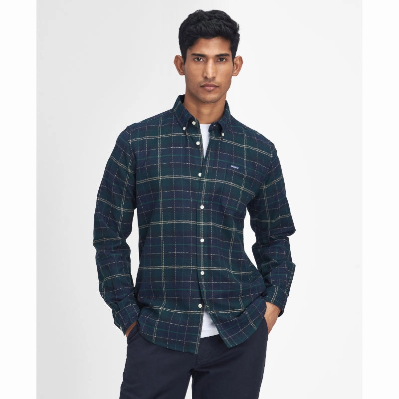 New Arrival Discount Last Chance Offer Barbour Kyeloch Mens Tailored Shirt  - Green Loch